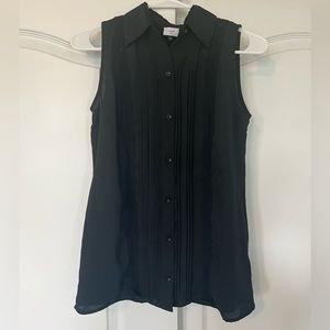 Cabi sleeveless laced blouse, XS, black